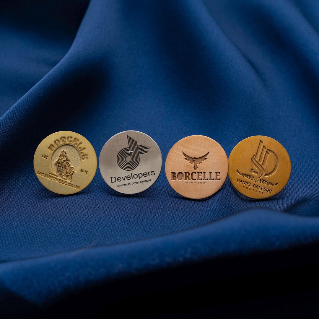 Custom Event Conference Logo Pin - Engraved Company Badge for Corporate ...