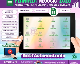 Szablon biznesowy Excel 2026 | Kontrola sprzedaży, zapasów i zakupów | Finanse w Excelu dla przedsiębiorców | Rejestracja klientów i dostawców