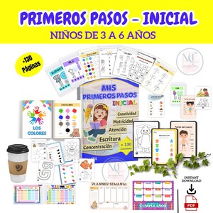 My First Steps | Activity Book for Children 3-6 Years Old | Motor Skills, Writing, and Attention | Printable PDF image 4