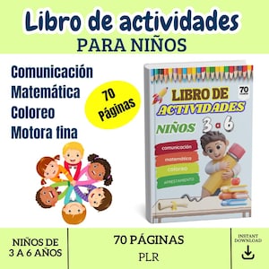 Educational Activity Book PDF for Children Ages 3 to 7 | Reasoning | Fine Motor Skills and Early Learning | PLR/Journal/Learning/Printable