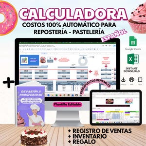 Cake Cost Calculator, Cake Recipe Cost Calculator, Cake Business Template, Google Sheets