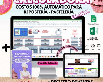 Cake cost calculator, Cake recipe cost calculator, Cake business template, Google Sheets