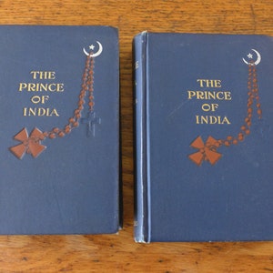 1st ED 2 Vol. Book Set The Prince of India by Lew. Wallace  Rare Vol. 1&2 1893 Ben Hur