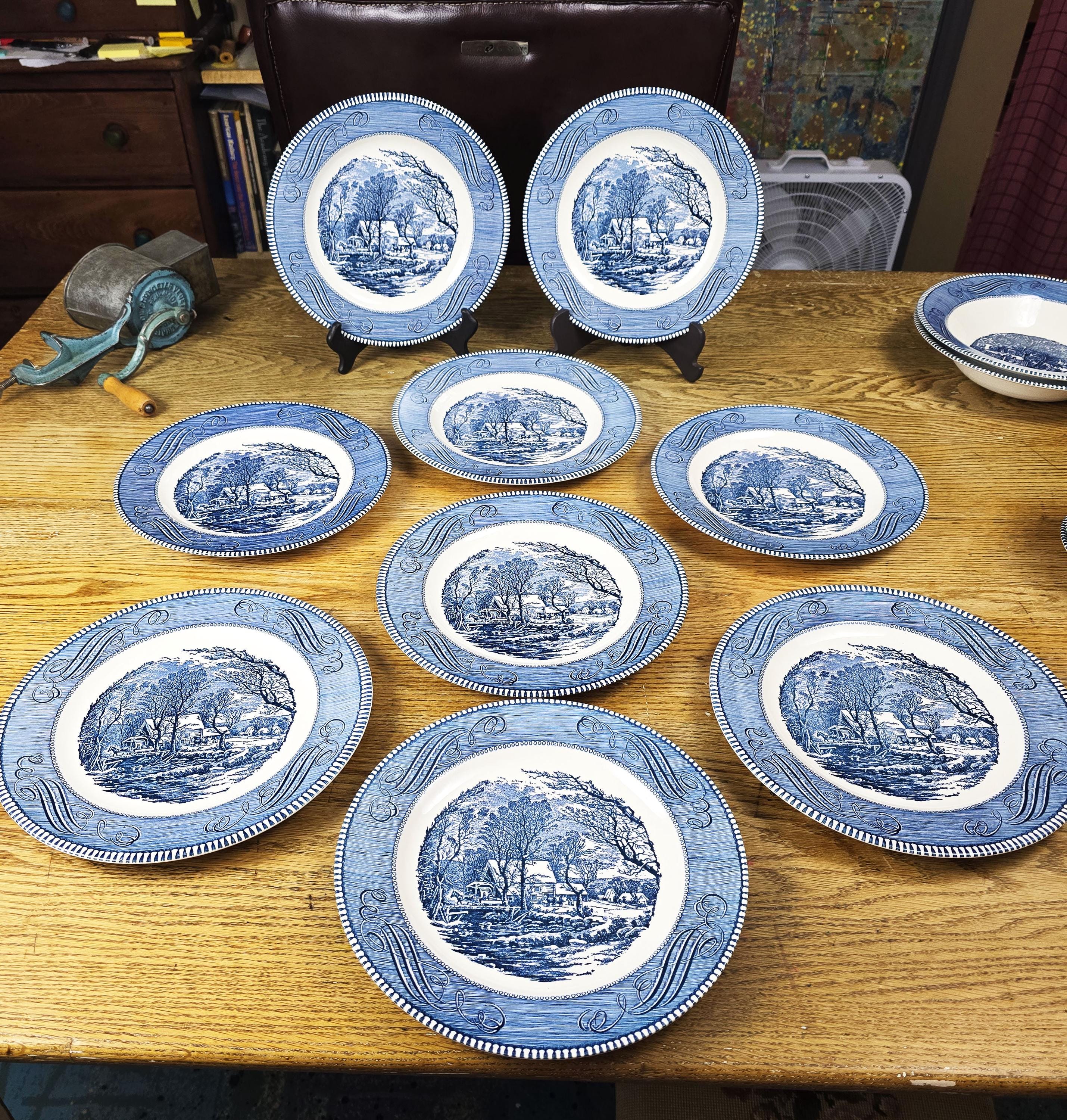 Currier and Ives Dinner Plates
