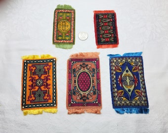 Tobacco Felts Flannels Oriental Carpets  Set of 5 Cigarettes Cigar Wrappers 1910 - 1915 Stamped