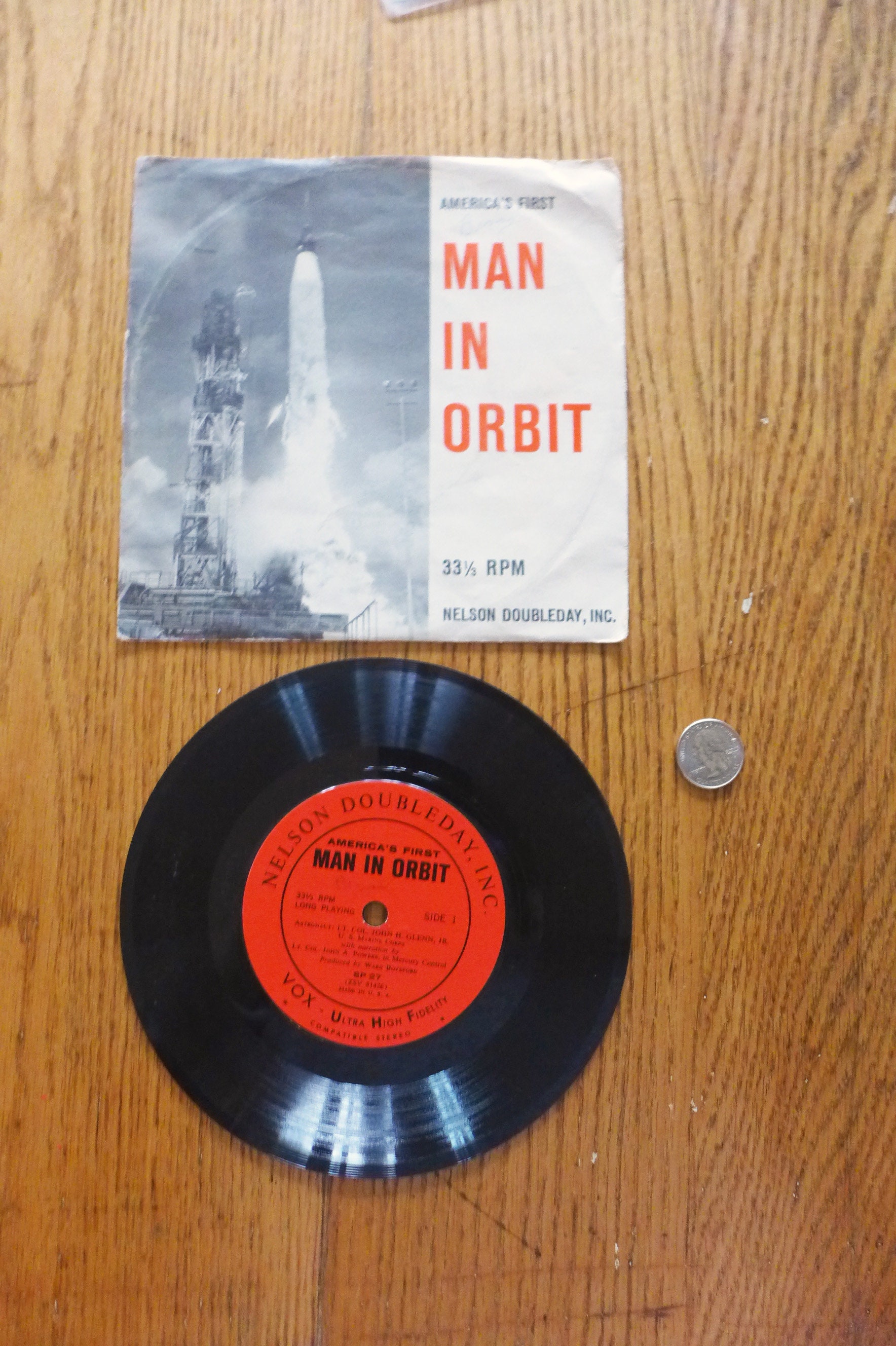 Il Peut Etre Dur En Vinyle Ou De 33 Tours 33 1/3 tours Disque vinyle Man In Orbit John Glenn Space - Etsy France