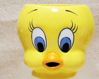 Tweety Bird Ceramic Mug 1980's Applause Looney Tunes Dimensional Mint! Warner Bros.