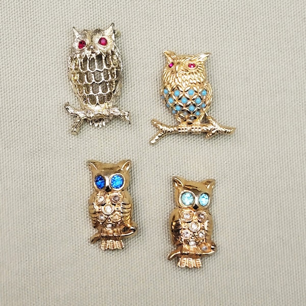 Owl Brooch Pin Ciner Gerry's Small Scatter Pins Collar Hat Scarf Pins