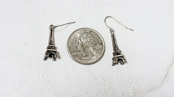 12Pairs Fashion Silver Color Tone Metal Eiffel Tower Drop Earrings #91605 Drop E