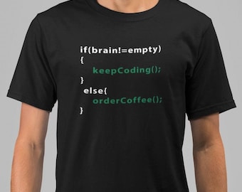 T-shirt Sarcastique Coder : T-shirt Coffee Coding Programmer
