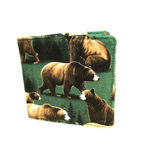 Cartera para el Día del Padre, regalo para amantes de los osos, lavable, ligera, con 7 bolsillos y tarjetero, envío rápido y gratuito a EE. UU.