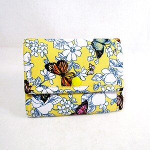 Frauen Custom Schmetterling Stoff Brieftasche Waschbar Billfold Geschenke für Frauen Kreditkartenhalter 11 Taschen Geldbörse Schneller, kostenloser Versand US