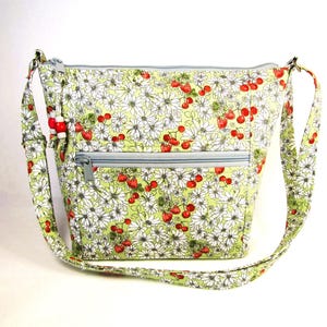Fruity madeliefjes medium crossbody stoffen portemonnee 10 opbergvakken middelgrote wasbare portemonnees met ritssluiting Cadeaus voor vrouwen snelle gratis verzending VS