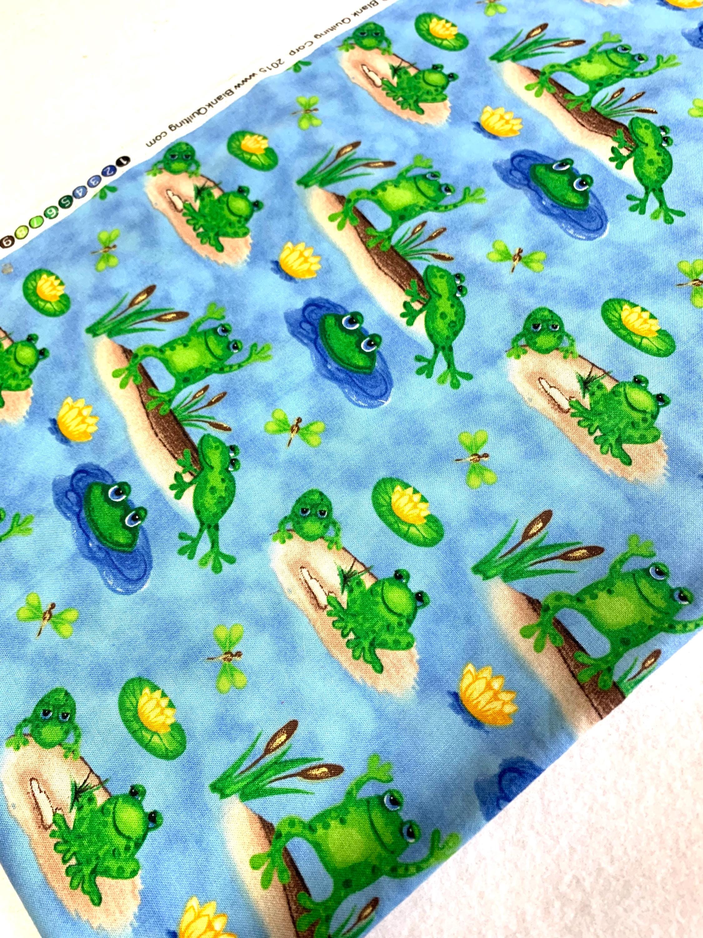 Frog Cloth Frogs Cotton Fabric: One Yard / Washable Quilting Fabric - Etsy