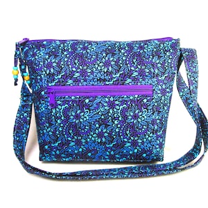 Lila Aqua Cross Body Jenny Bag 10 Taschen Lagerung