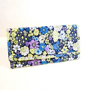 Bonita cartera de tela floral para mujer, 14 bolsillos, regalo para guardar cosas, billetera lavable con bolsillo para chequera, envío rápido y gratuito a EE. UU.
