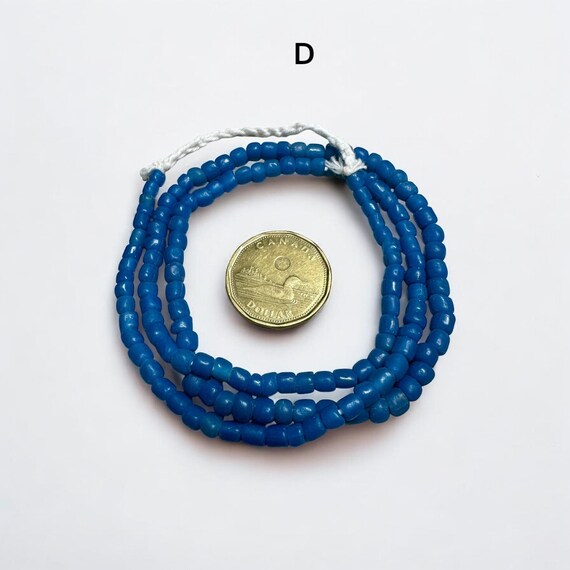 Blue Java Glass Beads: Recycled African Trade Sty… - image 5