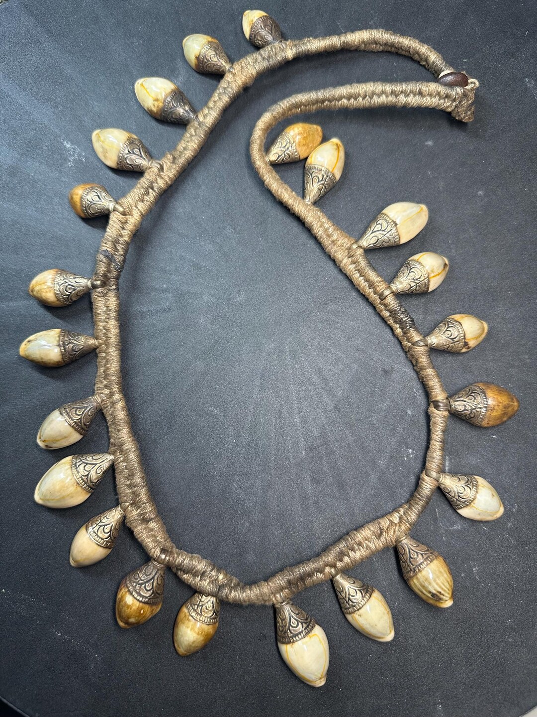 Talimanok Shell Himalayan Cowrie Shell Necklace – Tibetan Tribal Amulet Necklace ...