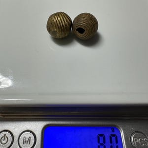 Handgemaakte Afrikaanse messing ronde kralen: Ashanti-stamsieraden afbeelding 8