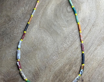 Afghani Ancient Roman Glass Beads Necklace  One of a Kind Ethnic Treasure