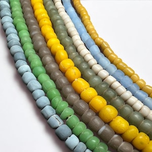 Indonesian Java Glass Beads: Handmade Rustic Spacer Beads