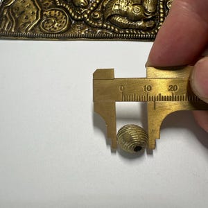 Handgemaakte Afrikaanse messing ronde kralen: Ashanti-stamsieraden afbeelding 3