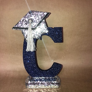 Graduação brilhante letras e números de 8" com cores personalizadas