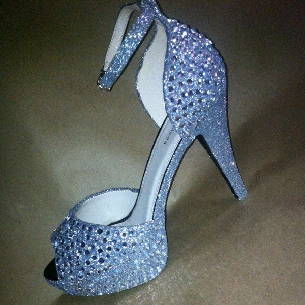 sparkly rainbow heels