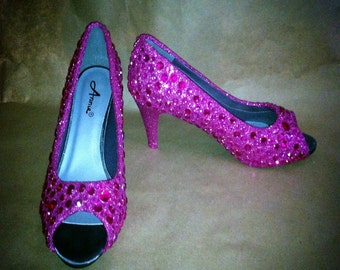 Jeweled sparkly heels!  Any height or style!