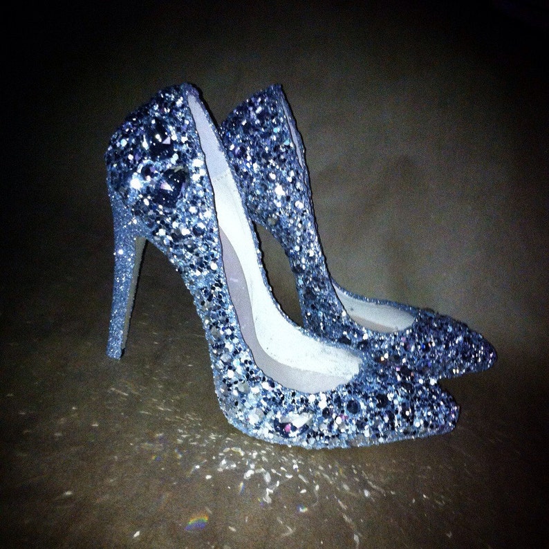 sparkly lace heels