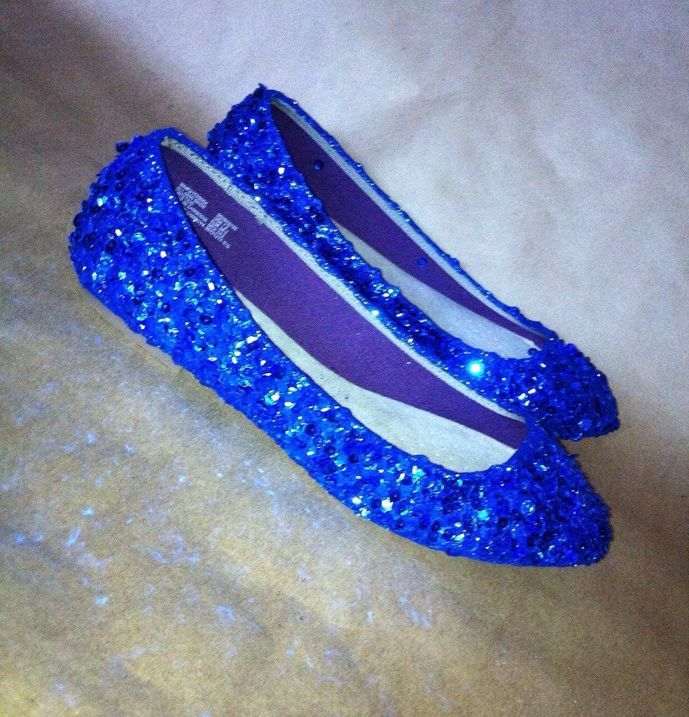 Sequined and glitter flats for party or wedding. You choose | Etsy