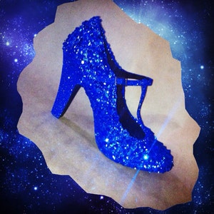 Something blue wedding shoes for the bride or bridesmaids.  Any color/style. Blue heels