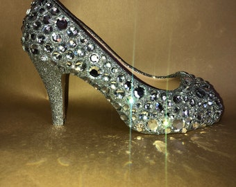 Jeweled sparkly heels!  Any height or style!