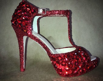 Jeweled sparkly heels!  Any height or style!