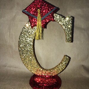 Graduação brilhante letras e números de 8" com cores personalizadas