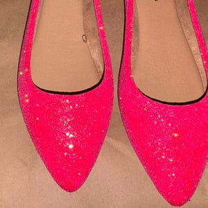 Custom Glitter Sequined Ballet Flats: Wedding & Party Shoes