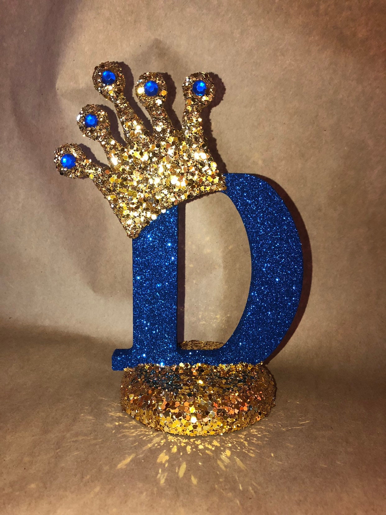 8 top to bottom Sparkle letters with crown. Royal | Etsy