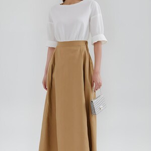 A'POKE - Gestuz LizaGZ Linen HW Skirt Seaborne