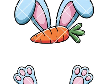 Easter Bunny Ears Carrot Sublimation Design, Bunny Ears Frame, Easter Ears for Name PNG, Spring Name Frame, Easter Sublimation or DTF Design