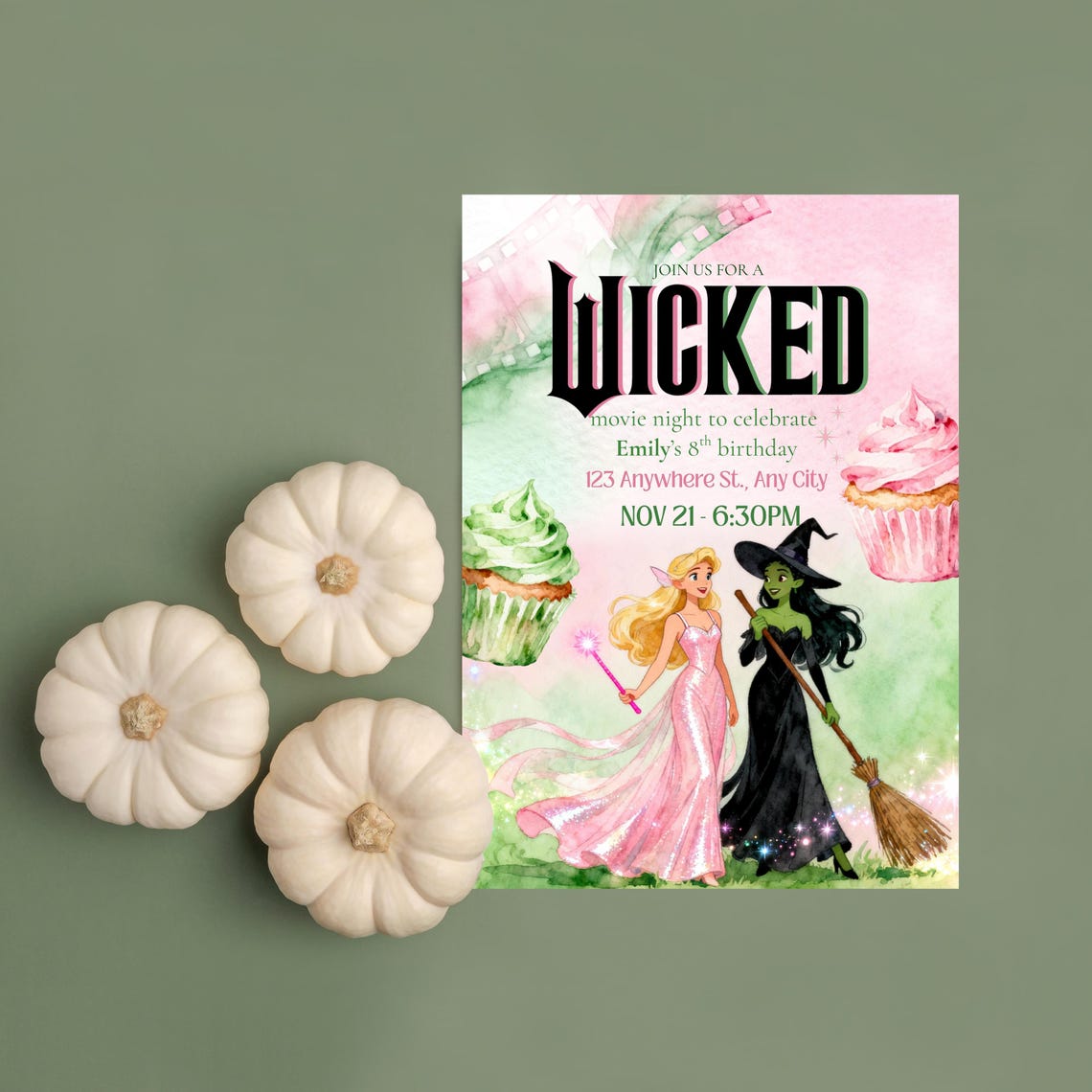 Downloadable Wicked Invitations Wicked Party Invitation Template (digital Download) - Etsy