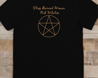 Camiseta pagana, "No quemaban brujas, quemaban mujeres", camiseta de bruja, Triple Luna, Halloween, camiseta de feminismo wicca, camiseta de brujería