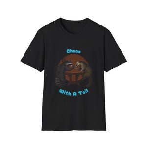 Chaos With a Tail Shirt, Fun Animal Shirt, Racoon Graphic Tee, Funny Possum Shirt, Racoon Lover Shirt, Gift For Her, Animal Lover Shirt