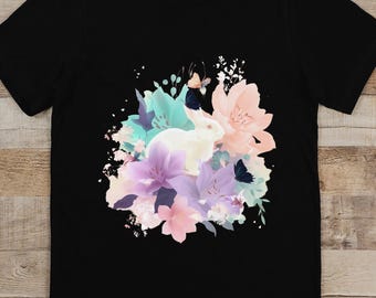 Floral Rabbit Shirt, Bunny Shirt, Easter Shirt, Nature Lover, Flower Bunny, Floral Bunny Shirt, Easter Bunny Shirt, Bunny Shirt, RabbitBunny