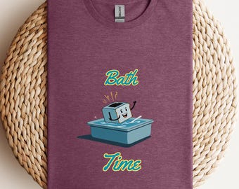 Camiseta divertida de la hora del baño con tostadora, humor negro, sarcástico, meme, gráfico