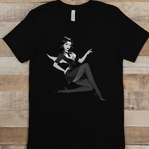 Sexy Teacher Graphic Art Pinup Shirt, Great gift for him or her, sexy anime pin up design T-Shirt, 1950&#39;s aesthetic shirt, Anime Lover Gift