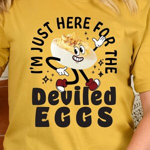Deviled Eggs Graphic Tee: Funny Foodie T-Shirt, Plus Sizes