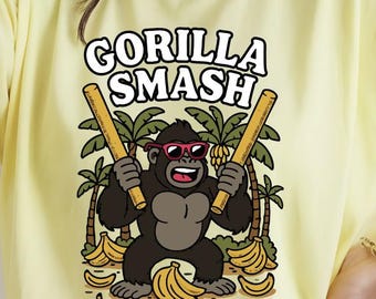Gorilla Smash Kids T-Shirt: Funny Dance Tee for Active Toddlers