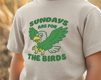 Camiseta de fútbol americano de Filadelfia para niños: Camiseta verde Kelly de los Eagles para el día del juego infantil