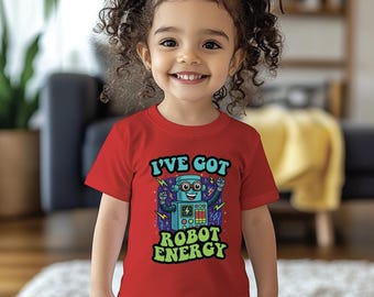 Robot Energy Kids T-Shirt: Funny Toddler Dance Tee