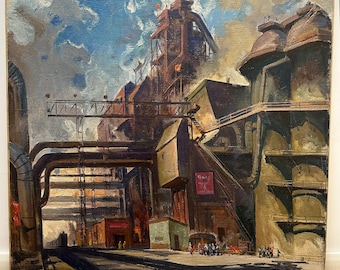 Quadro dipinto a mano di grandi dimensioni Olio su Canvas BORTNOV PETR STEPANOVICH